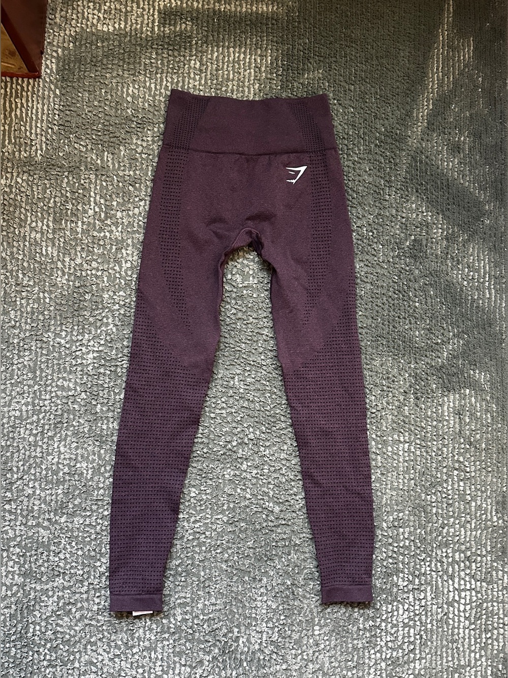 Gymshark Vital Seamless 2.0 Leggings Baked Maroon Marl High Rise XS NWOT